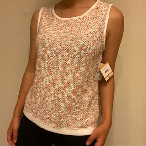Kasper Orange Tank Sweater Top NWT